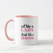 Mug Agissez comme une dame, pensez comme un patron (Gauche)