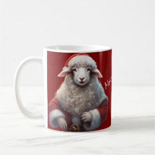 Mug Agneau anthropomorphe en costume de Père Noël