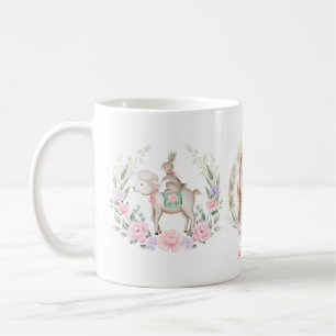 Mug Agneau doux et lapin lapin printemps Pâques flora