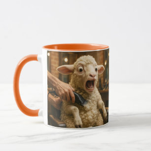 Mug Agneau mignon de fantaisie effrayé rasage