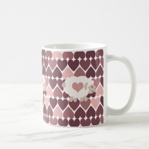 Mug Agneau mignon et coeur rose
