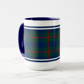 Mug Agnew Clan Tartan bleu et vert plaid (Devant gauche)