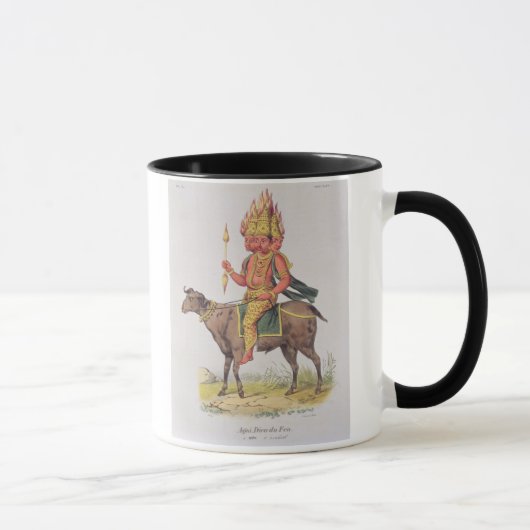 Mug Agni, Dieu du feu, gravé par le tarte de Charles (Droite)