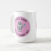 Mug Agressif passif (travail à distance) (rose) (Devant gauche)