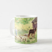 Mug Agriculteur avec Mule et mouton (Devant gauche)