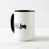 Mug Agriculteur de tracteur d'évolution (Devant gauche)