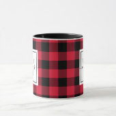Mug Agritourisme Monogramme sur mesure Rouge Buffalo P (Centre)