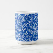 Mug Agritourisme simple motif floral bleu (Centre)