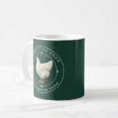 Mug Agritourisme Vintage Hen Oeufs Carton Vert foncé (Devant gauche)