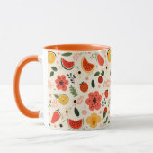 Mug Agrumes Orange Fruits Motifs sans couture (Gauche)