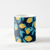 Mug Agrumes simples : citrons sur le bleu. (Centre)