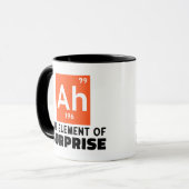 Mug Ah Élément De Surprise Chimie Drôle Étudiant  (Devant gauche)