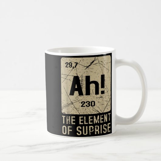 Mug Ah l'élément de surprise Drôle de chimie Science (Droite)
