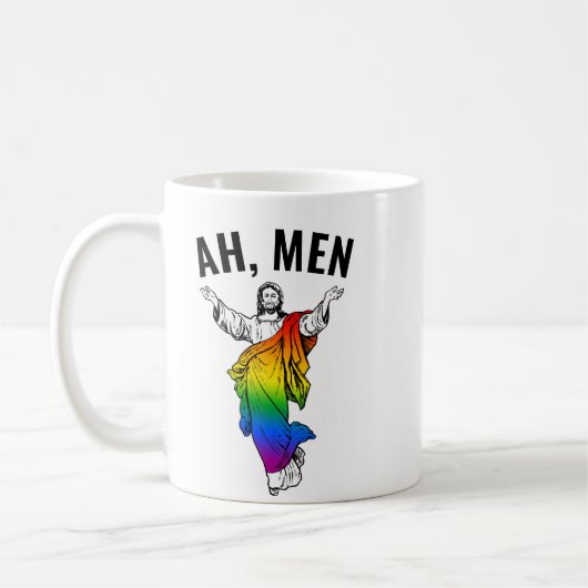 Mug Ah Men - Jésus drôle Mème (Gauche)