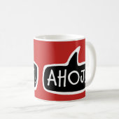 Mug AHOJ ! Tchèque Salutation, Hello Speech Bubble (Devant droit)