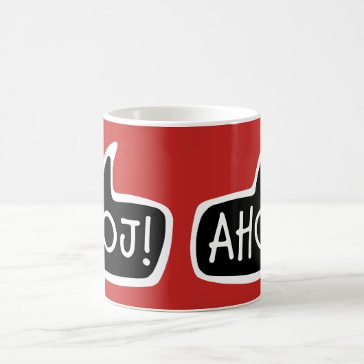 Mug AHOJ ! Tchèque Salutation, Hello Speech Bubble (Centre)
