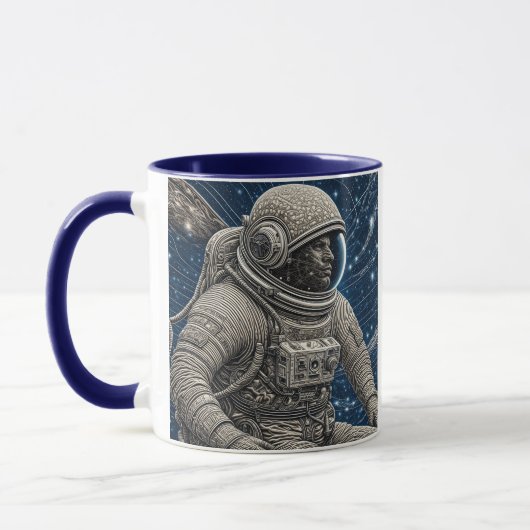 Mug Ai Art astronaute dans l'espace (Gauche)