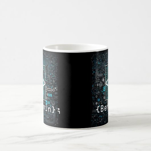 Mug Ai - Technologie - Monogramme de codage - Lettre B (Centre)