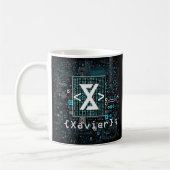 Mug Ai - Technologie - Monogramme de codage - Xavier (Gauche)