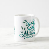 Mug Aïd Moubarak en arabe calligraphie en vert (Devant droit)