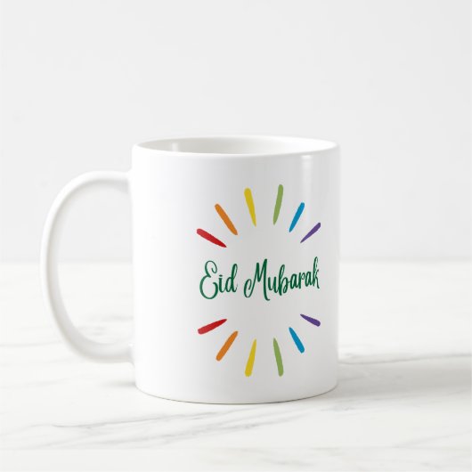 Mug Aïd Moubarak Simple et coloré (Gauche)