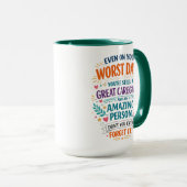 Mug Aidant de propriété drôle | Aidant heureux (Devant droit)