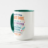 Mug Aidant de propriété drôle | Aidant heureux (Devant gauche)