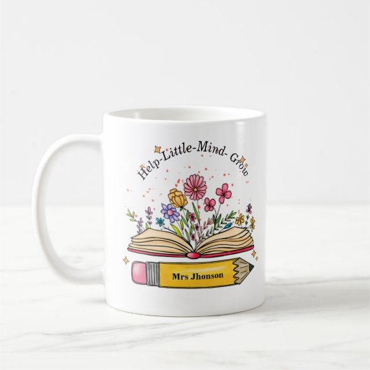 Mug Aide petit esprit croissance enseignant maman cade (Gauche)