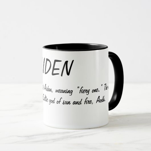 Mug Aiden Name Signification (Devant droit)