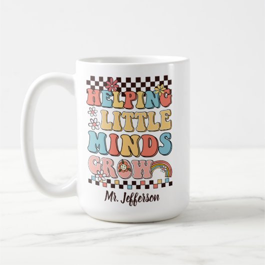 Mug Aider Little Minds Croissance cadeau enseignant su (Gauche)