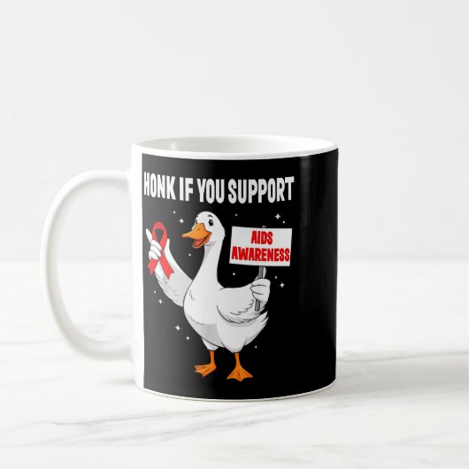 Mug Aids_hiv Awareness Funny Goose World Aids Day Red  (Gauche)