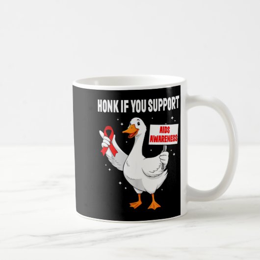 Mug Aids_hiv Awareness Funny Goose World Aids Day Red (Droite)