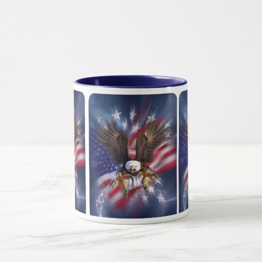 Mug Aigle à drapeau américain (Centre)