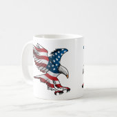 Mug Aigle à drapeau patriotique américain (Devant gauche)
