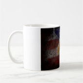 Mug Aigle à tête blanche américaine sur drapeau (Gauche)