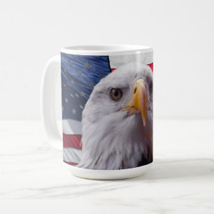 Mug Aigle à tête blanche et drapeau américain