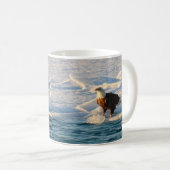 Mug Aigle à tête blanche sur glace (Devant droit)