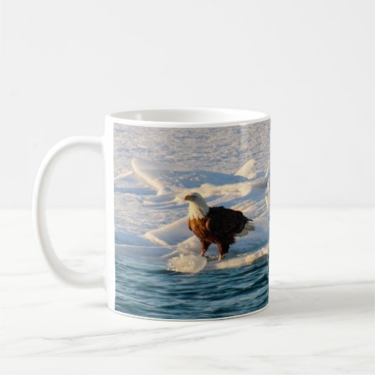 Mug Aigle à tête blanche sur glace (Gauche)