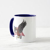 Mug Aigle américain avec croix (Devant gauche)
