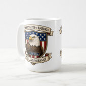 Mug Aigle américain et dessin de bouclier de drapeau (Devant gauche)