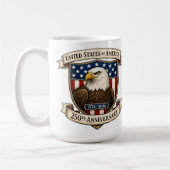 Mug Aigle américain et dessin de bouclier de drapeau (Gauche)