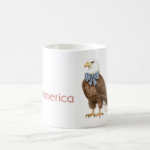 Mug Aigle américain étoiles bleues arc