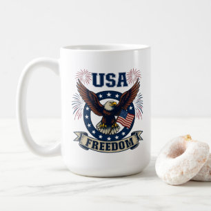 Mug Aigle américain patriotique personnalisé USA Liber