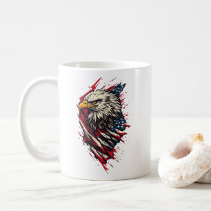 Mug Aigle américain patriotique vintage 4 juillet