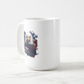 Mug Aigle avec drapeau américain (Devant gauche)