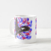 Mug Aigle Bald avec feux d'artifice (Devant gauche)
