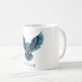 Mug Aigle Bleu Futuriste (Devant droit)