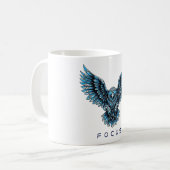 Mug Aigle Bleu Futuriste (Devant gauche)