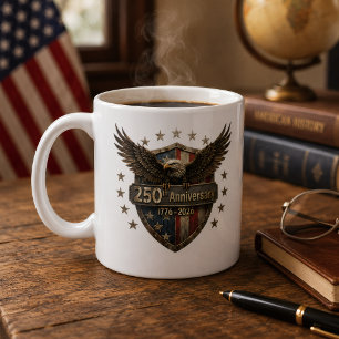 Mug Aigle bouclier du 250e anniversaire des États-Unis