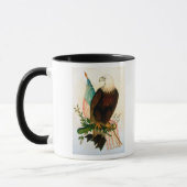 Mug Aigle chauve avec le drapeau (Gauche)